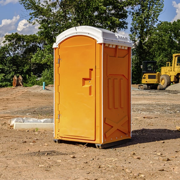 how often are the porta potties cleaned and serviced during a rental period in Machias